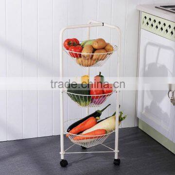 Wholesale Metal 3 Tiers Kitchen Fruit and Vegetable Floor Display Stand