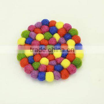 2017 Best Custom Felt Ball Coaster for Drink Tableware photo-4