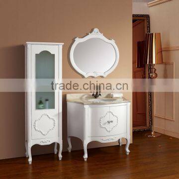 European lastest mirror cabinet,Bisini white gloss vanity unit,Traditional bathroom cabinet furniture,Vanity Cabinet (BF08-4132)