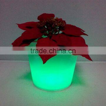 RBG Color Changing Plastic PE LED Flower Pot Home/garden Decorations photo-5