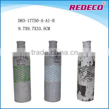 Wholesale cement tall flower vase for balcony