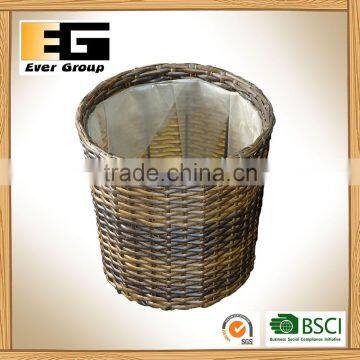 Decor Gardening Planter Classic Round PE Rattan Basket With PVC Liner photo-2