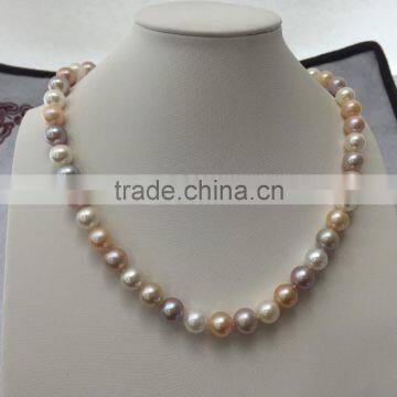 AAA 8-9mm colorful freshwater pearl necklace