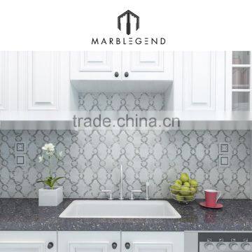 Natural stone white color 3d marble mosaic