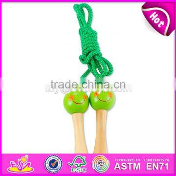 Wholesale cheap wooden handle jump rope for kids W01A120-S