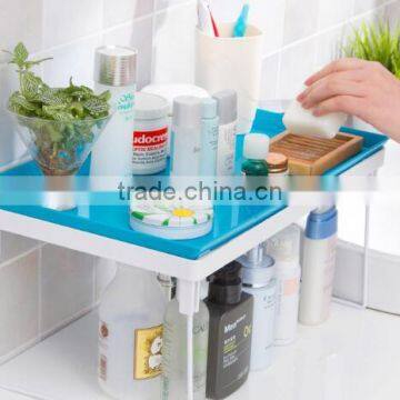 Foldable Plastic Table Storage Shelf Multipurpose Storage Racks photo-2