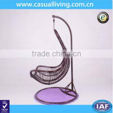 Best Selling Egg-Shaped Outdoor Resin Wicker Hanging Swing Chair