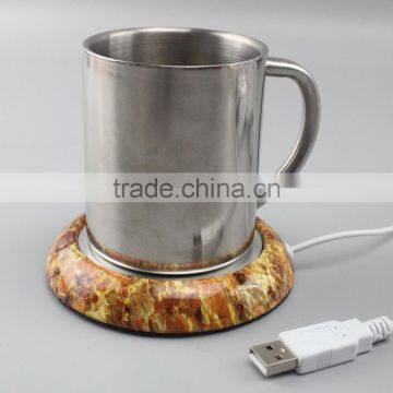 Cheap Hot Sale Wood USB Heat Coffee Cup Warmer USB Electric Saucer as Seen on tv photo-2