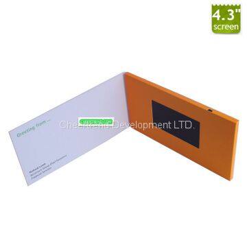 Colorful customized 4.3 inch Lcd Video Brochure Card for business gifts