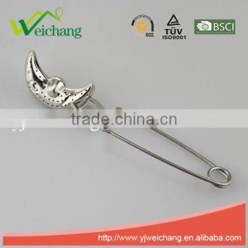 WCJ1070 Good Quality Stainless Steel Tea Tools Tea Strainer Tea Infuser Heart Shape Long Handle Tea Ball photo-3