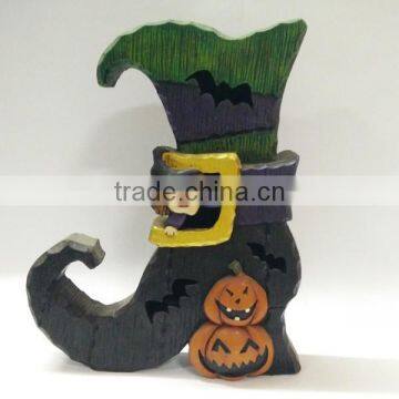 2015 New Resin Halloween decoration witch's shoe