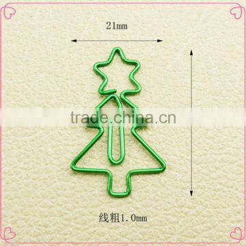 2017 new office santa gift colorful christmas tree shaped paper clips