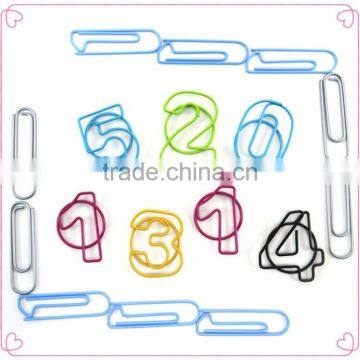 Colorful Assorted Number Shapes Metal Paper Clips photo-2