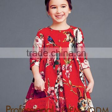 child jacquard weave dresses, girls embroidery dress,fall boutique outfit