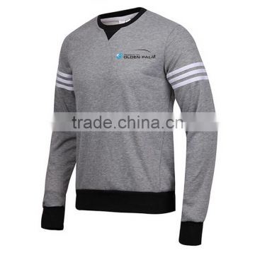 Custom knitted Windproof Stringer Fleece Men's Crewneck Hoodies&Sweatshirts