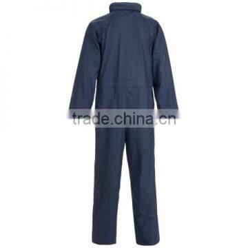 Navy PU coverall rainwear