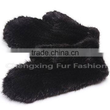 CX-A-60Q 2016 Wholesale Genuine Knitted Mink Fur Gloves photo-2