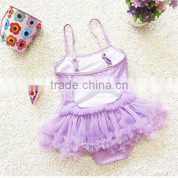 Hot Selling Swimwear Lace Little Girl Bikini Baby Girl Swimsuits /girls Shiny Swimsuit photo-2