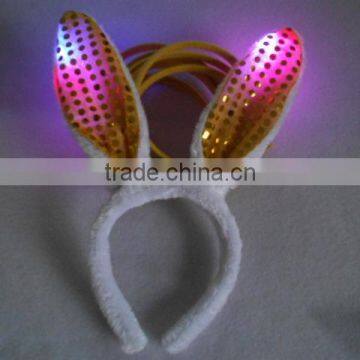 Fashion fans luminous rabbit ears jewelry hot sales rabbit ears hair accessories for fans concert