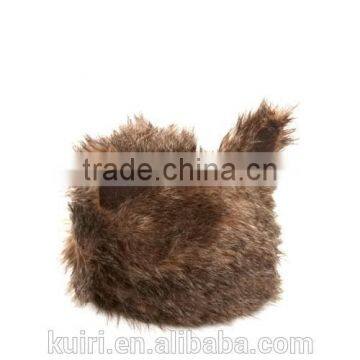 2015 New Fashion Faux Fur Cap Female Cute Ears Design Thicker Warm Winter Hat Women Beanies photo-3