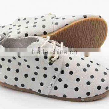 Print Leather Kids Shoes 2017 Rubber Sole With Baby Oxford Shoes photo-2