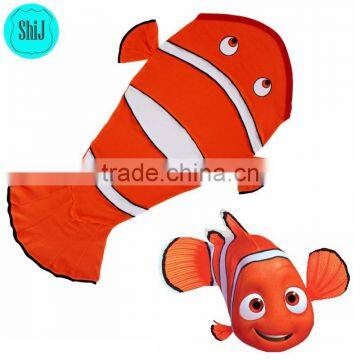 ShiJ 2016 New 10~12Y Arrivable Energetic Young Clownfish Nemo Children Fleece Blanket