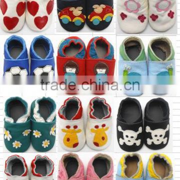 New Designs Baby leather shoes,soft sole baby shoes,OEM or stocked designs