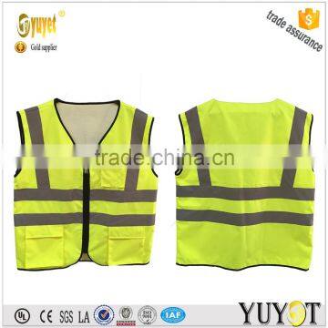 OEM services hi vis fluorescent reflective safety vest PU coated