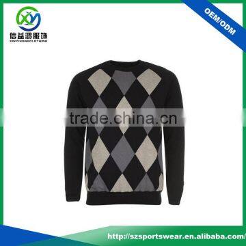 New Design Pure Cotton Stretch Pattern O Collar Golf Knitwear For Men