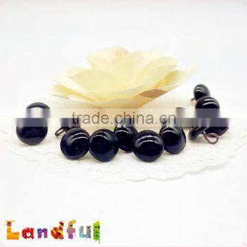 12mm Wire Loop Back Solid Black Craft Felted Animal Knitting Toys Glass Eyes photo-2
