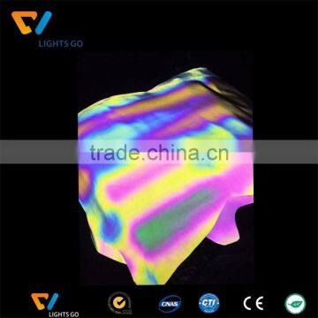 newly development rainbow color reflective material fabric