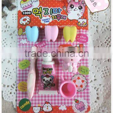 Cute 3D Tooth Baby Wash Shape Erasers Set photo-3