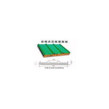 stainless steel Rock Wool Sandwich Panel / galvanized steel roof tiles