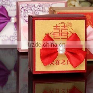 Multicolor polyester ribbon bow in box packing