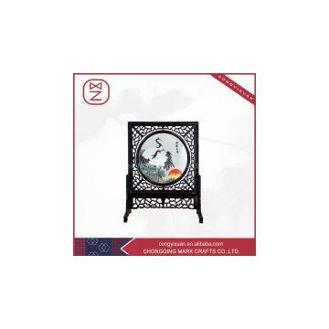 2016 Chinese crane needlework painting silk embroidery art for home table decor best gift for mother's birthday