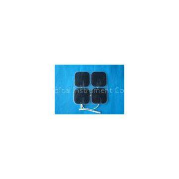 Self-adhesive Electrodes, Tens Unit Pads With CE, White / Black Square Physiotherapy Electrode Pads