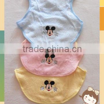 The new type bamboo fiber/cotton embroidered best baby bib/baby towels