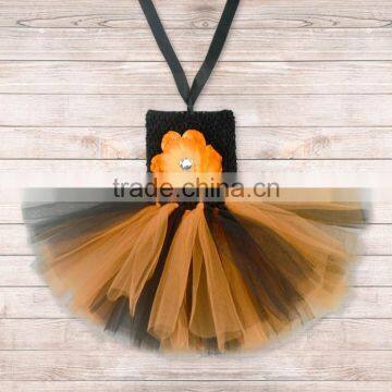 Wholesale fall baby girls black and orange halloween tutu dress M5091209