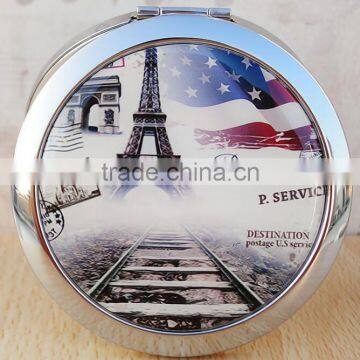 Eiffel Tower Pocket Handbag Compact Makeup Cosmetic Magnifying Mirror Travel Folding Foladble