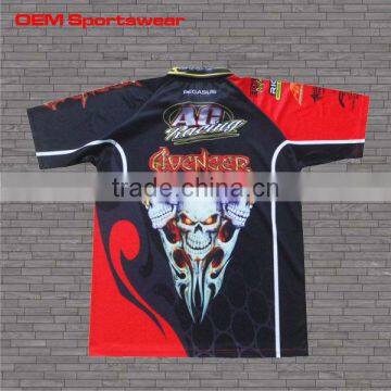 polyester sublimated printing mens motorcycle wear