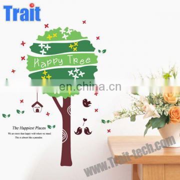 High Quality 50*70cm Removable PVC DIY Birds and Tree Decorative Wall Sticker PVC Home Deco Wall sticker