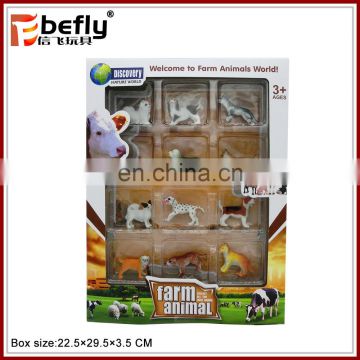 Small plastic dog figure toy for table decoration