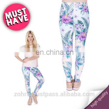 Tropical Pink Flowers Fancy Hot Fit High Quality Girls Stretch Crossfit Pants 3d Femme Tight Sale Mix Lularoe Woman Leggings