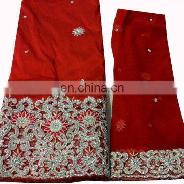 New Design Stones Hand Work Big George fabric Wrappers with blouse