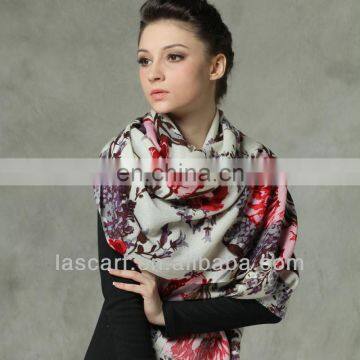 colorful flower Australia pure wool scarf