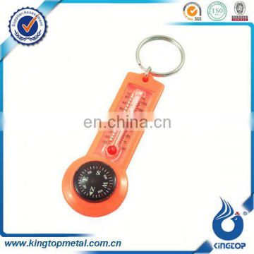 Promotion compass keyrings with thermometer