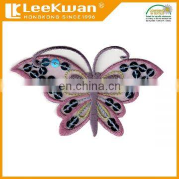 Custom Design Sequin Butterfly Embroidery Applique Patch