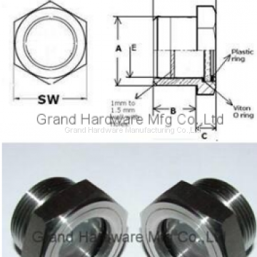 Male Metric Thread Stainless Steel 304 Oil Peep Sites Liquid Levels