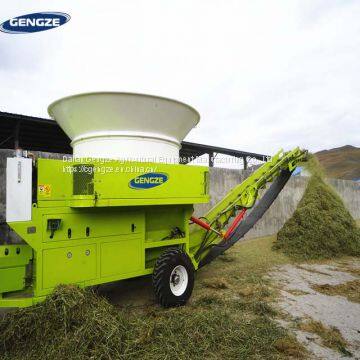 Large scale tractor pto driven straw hammer mill tub grinder machine for animal feed