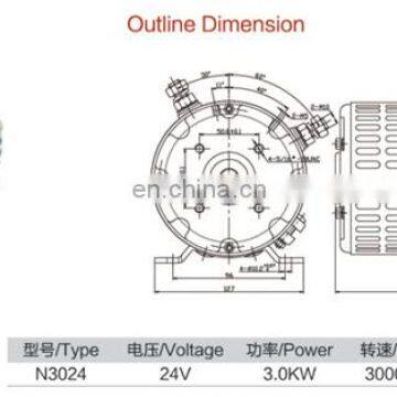 High Power 3.0KW 24V Electric Forklift Motor DC photo-2